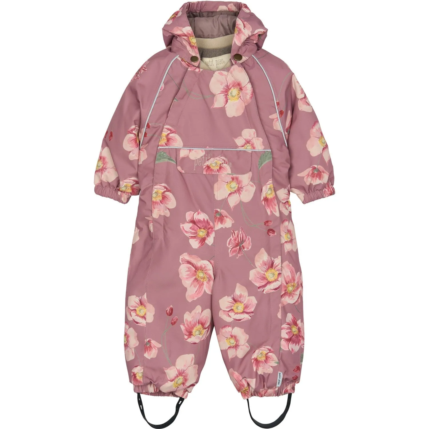 Classic button-up top Easy-to-style workwear Petit Piao Autumn Anemone AOP PPDard Snowsuit
