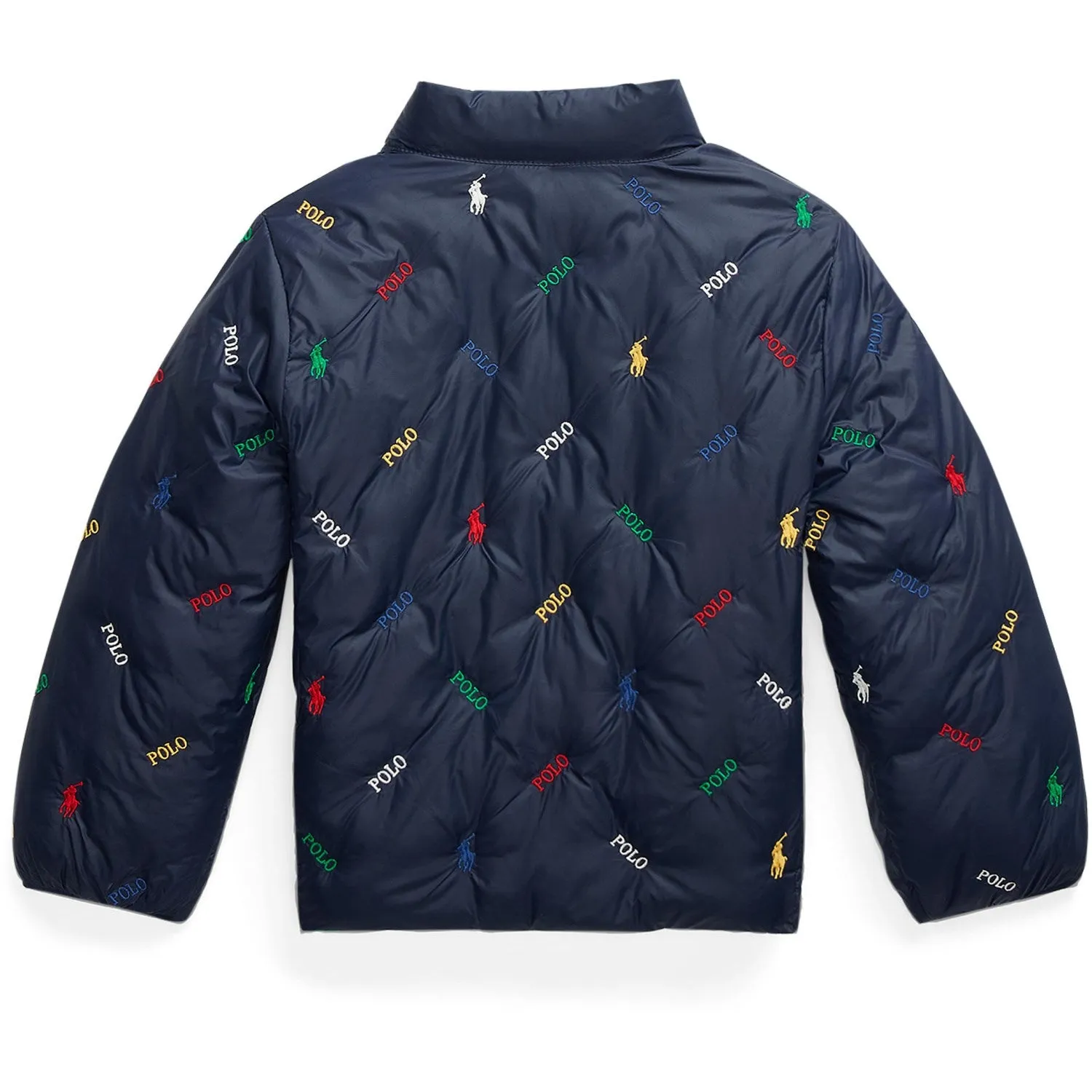 Polo Ralph Lauren Newport Navy/Stafford Green Rev Tera Aoe Bomber Jacket Rooftop-Event Clasp-Closure