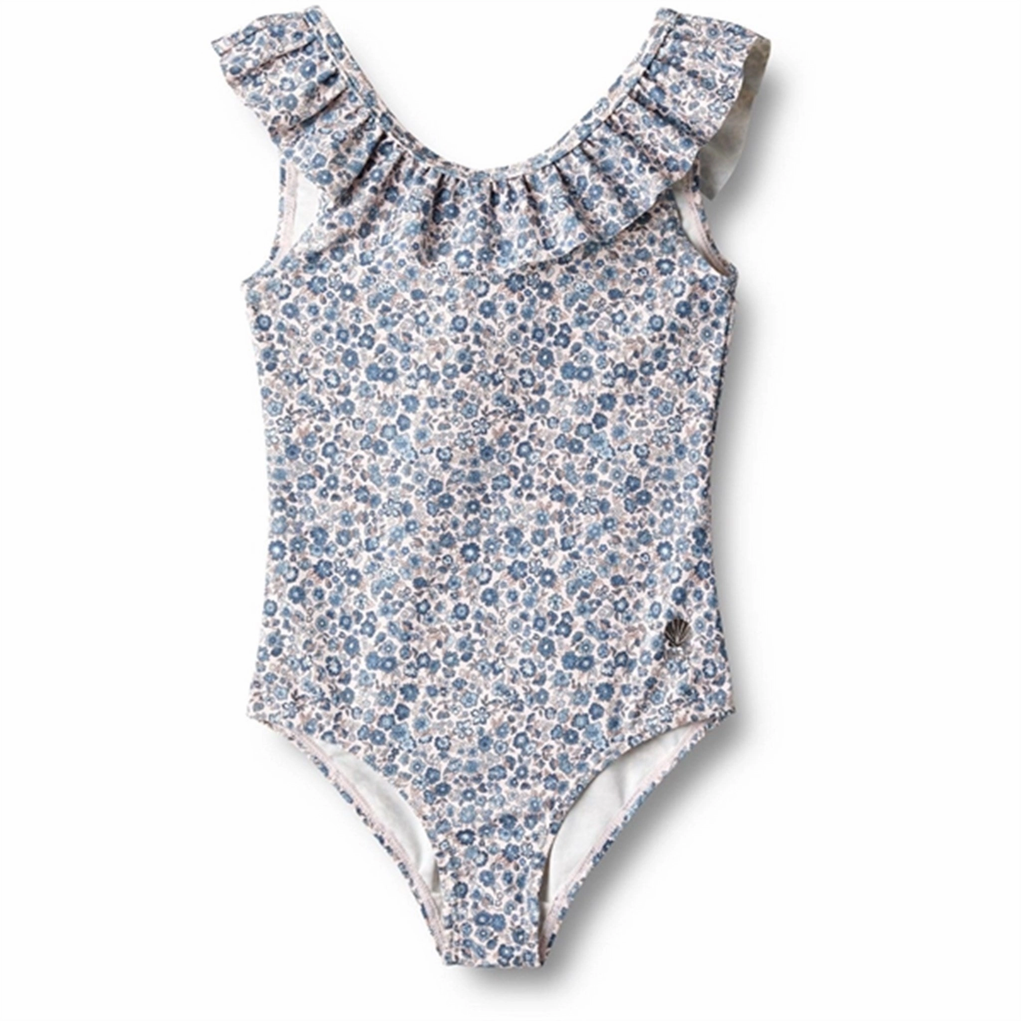 Wheat Blue Flower Meadow Swimsuit Marie-Louise Zero Rub Seam Construction Active Swim