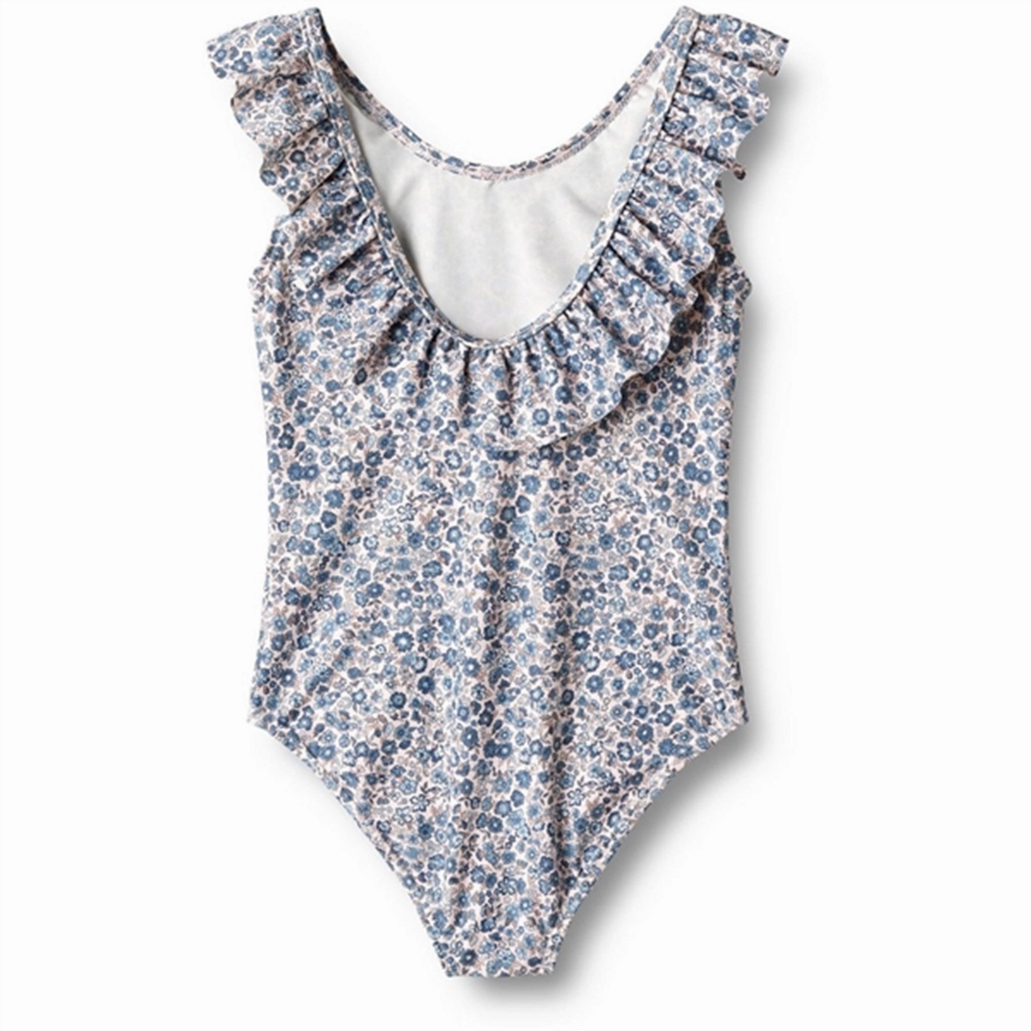 Poolside Glam Wheat Blue Flower Meadow Swimsuit Marie-Louise