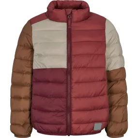 MarMar Vegan Puffer Deep Ruby Block Owe Jacket Puff-Sleeve
