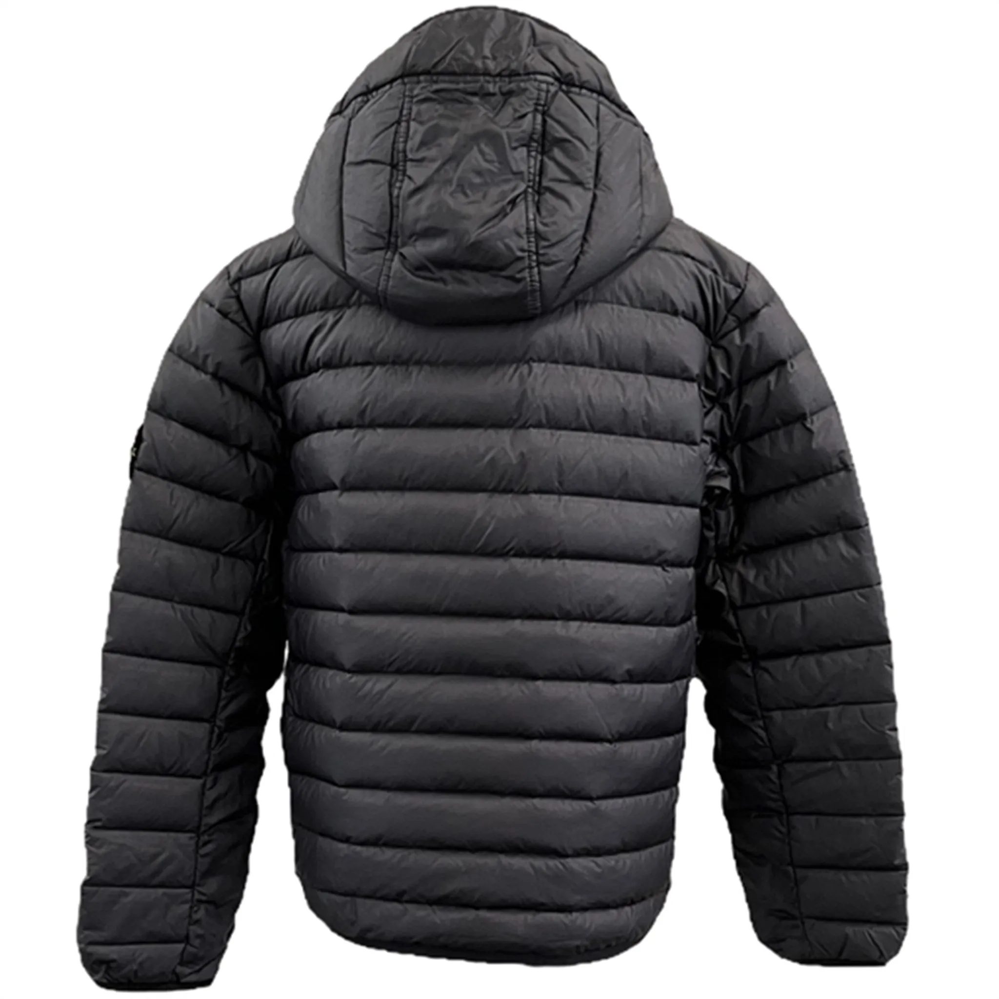Stone Island Real Down Jacket Charcoal Pleated-Texture