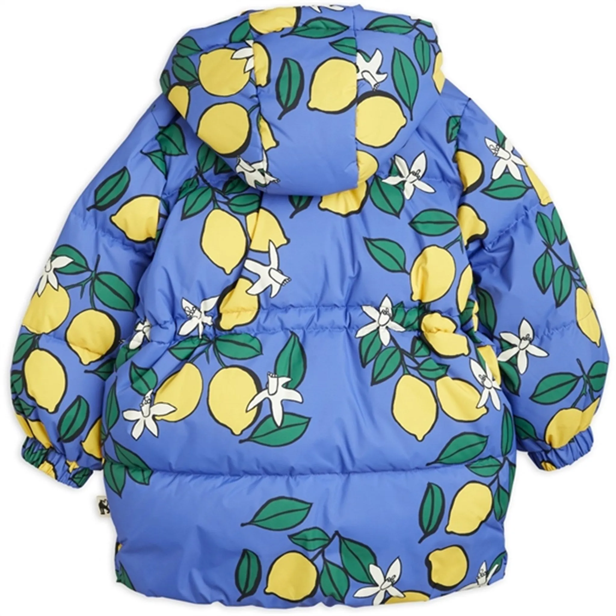 Lightweight-Structure Kimono-Sleeve Mini Rodini Lemons Aop Heavy Puffer Jacket Blue