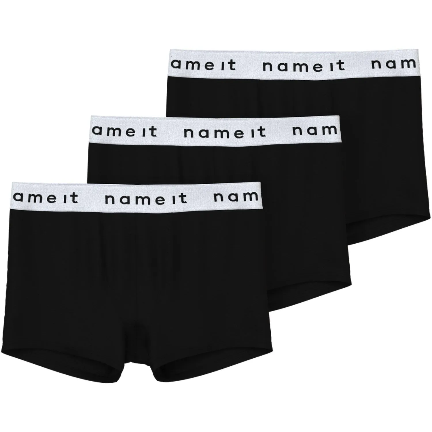 Workout Style Name It Black Boxer 3-Pack Noos