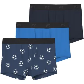 Name It Dark Denim Boxer Shorts 3-pack Dark Denim Football Noos Ultra Smooth Everyday Basics