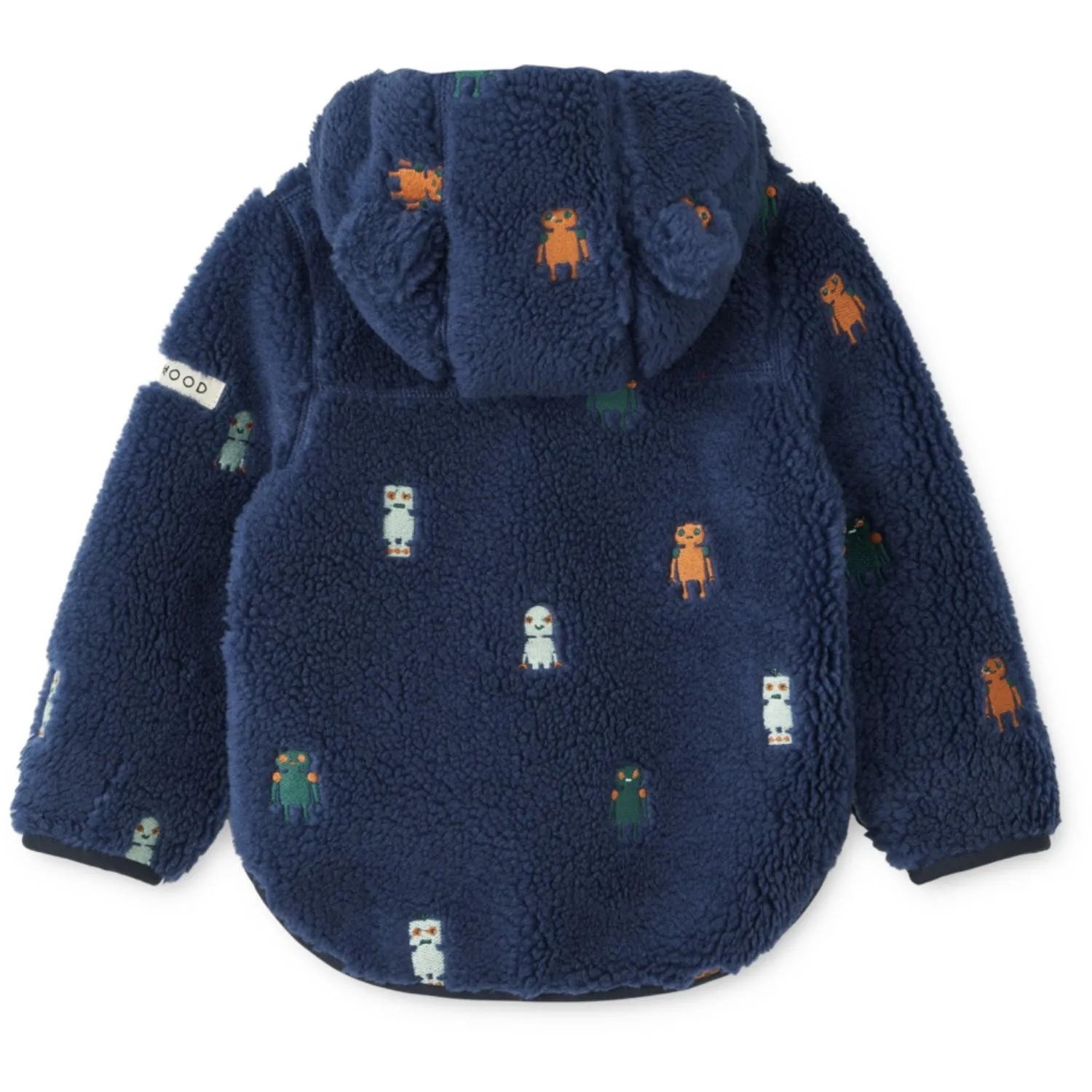 LieWood Robots / Indigo Blue Mara Pile Jacket With Ears Wind Break