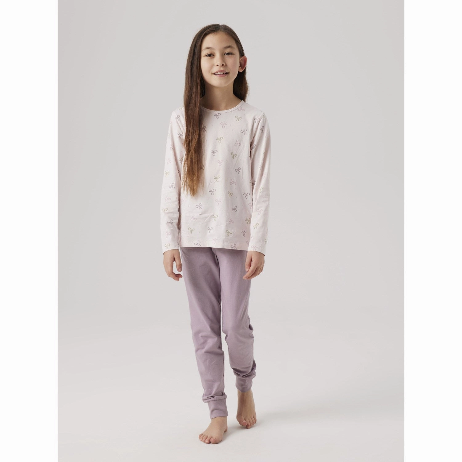 Name It Barely Pink Pajamas Barely Pink Bow Noos Unwind Mood