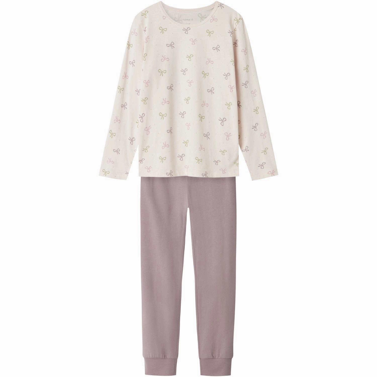 Name It Barely Pink Pajamas Barely Pink Bow Noos Naptime Vibes