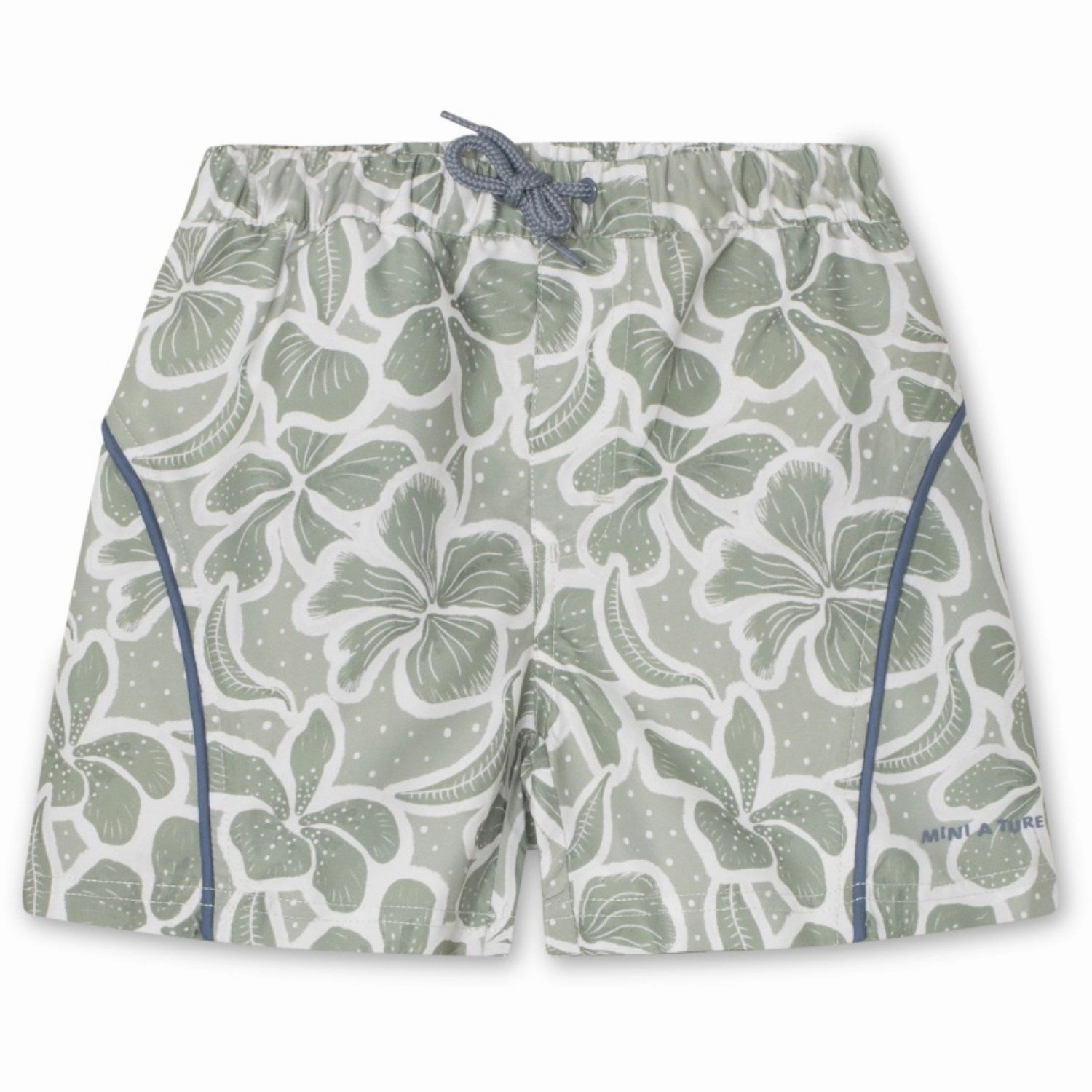 Resort Collection Adjustable Straps Mini A ture Green Hawaii Maki Printed Board Shorts. GRS