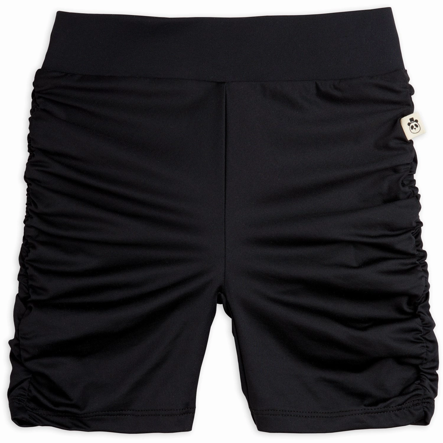 Mini Rodini Black Draped Sporty Bike Shorts Layered Protection System
