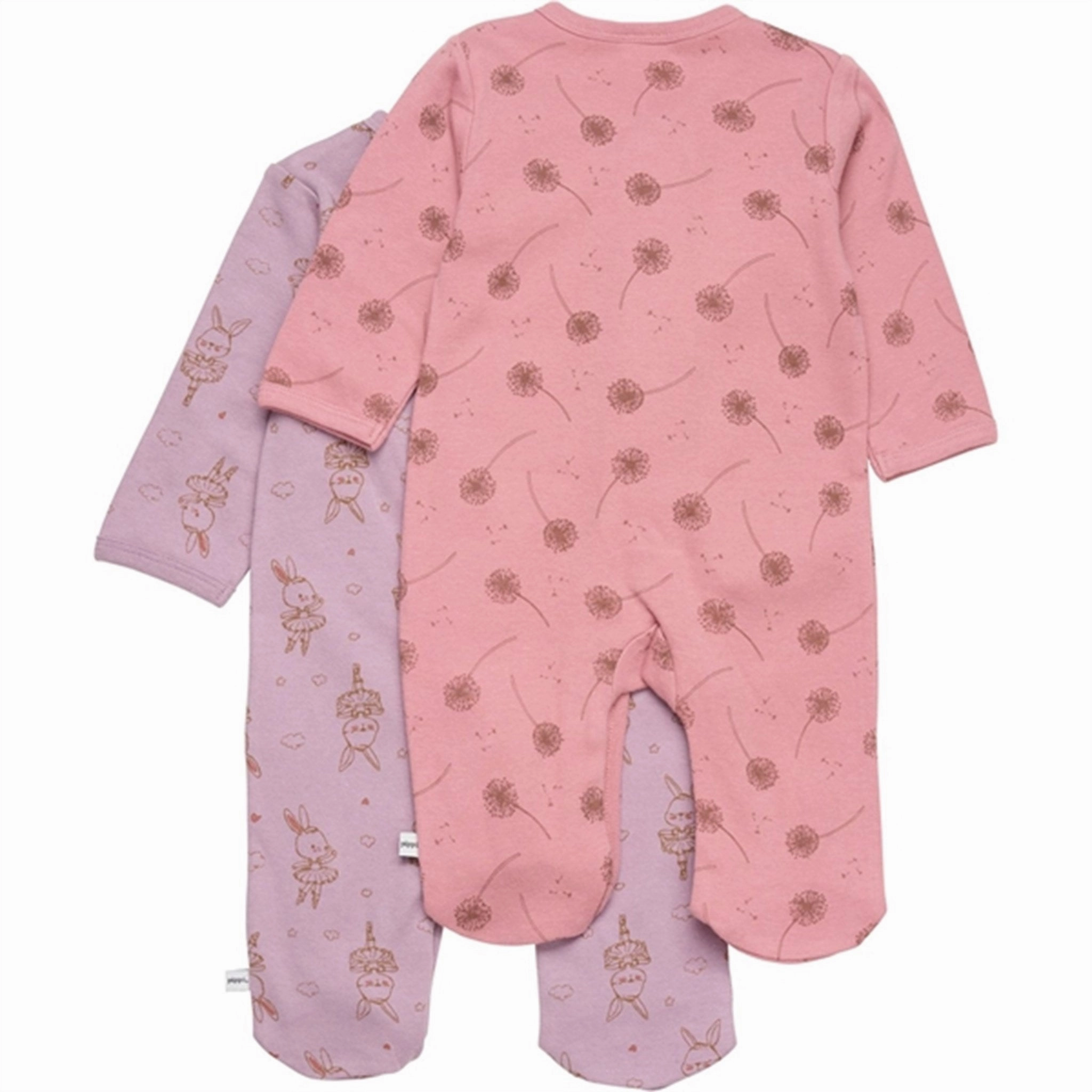 Pippi Nightsuit with Buttons 2-pack Dusty Rose Outdoor Sharp