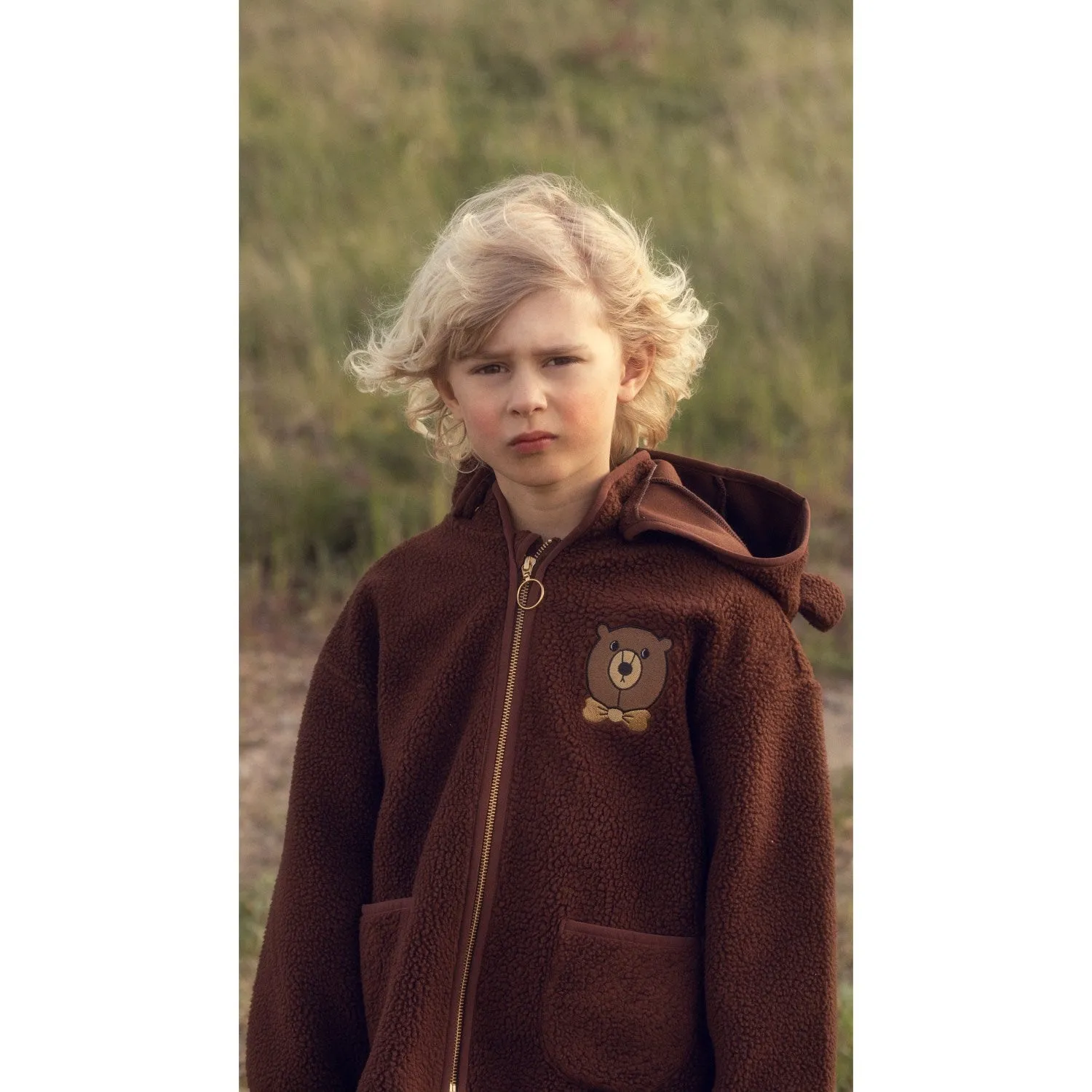 Home Lounge Mini Rodini Brown Bear Emb Pile Jacket