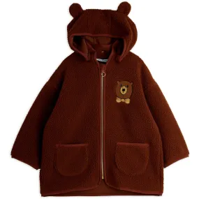 Chilly Commute Mini Rodini Brown Bear Emb Pile Jacket