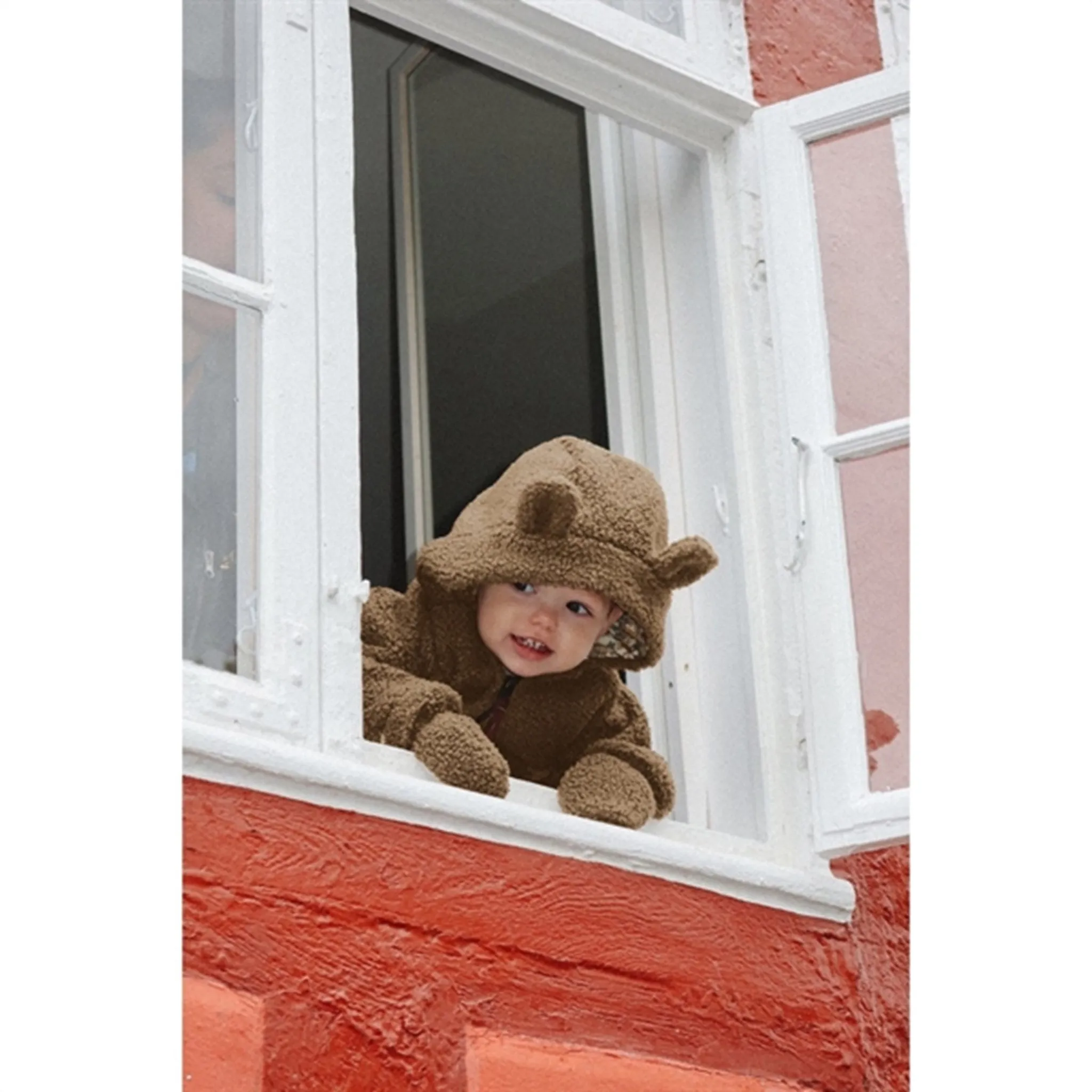 Konges Sl?jd Shitake Grizz Teddy Onesie Dropped-Waist Effortless Street Style