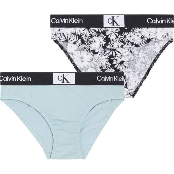Stylish Pattern Calvin Klein Bikini Brief 2-Pack Halofloralblackaop/Pericloud