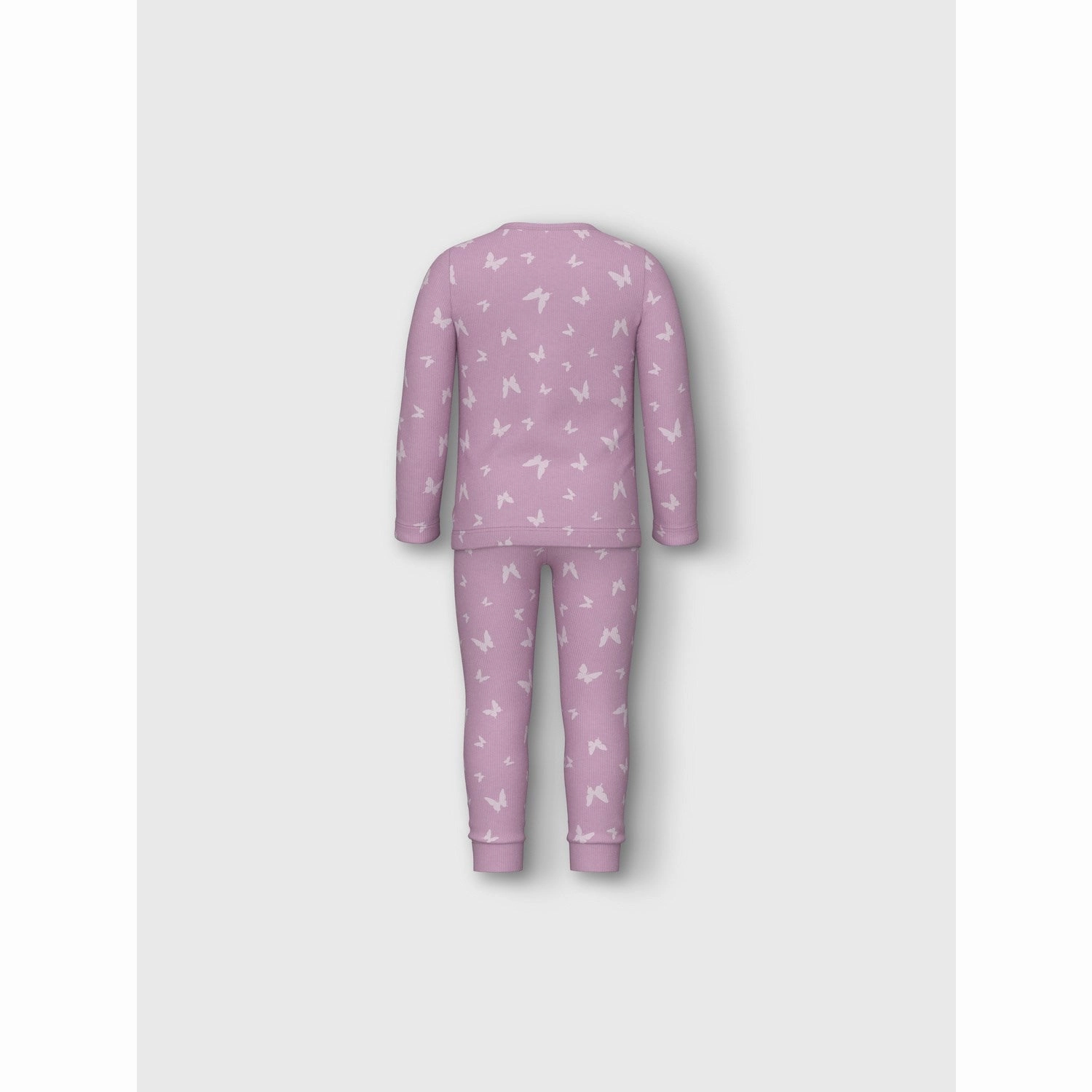 OdorResistant Technology Name It Pink Lavender Pajamas Pink Butterfly Rib Noos