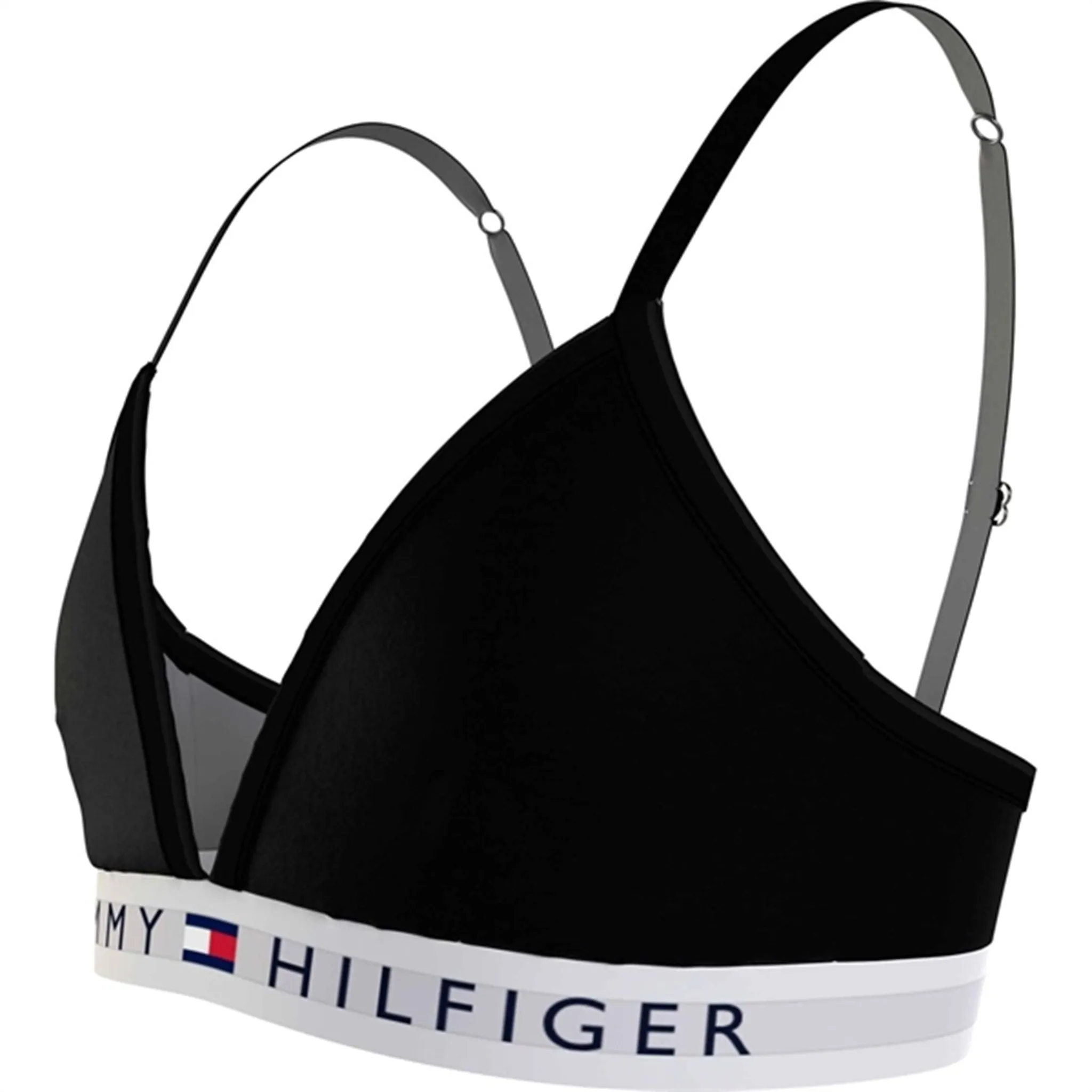 Tommy Hilfiger Padded Triangle Bra Black Mesh
