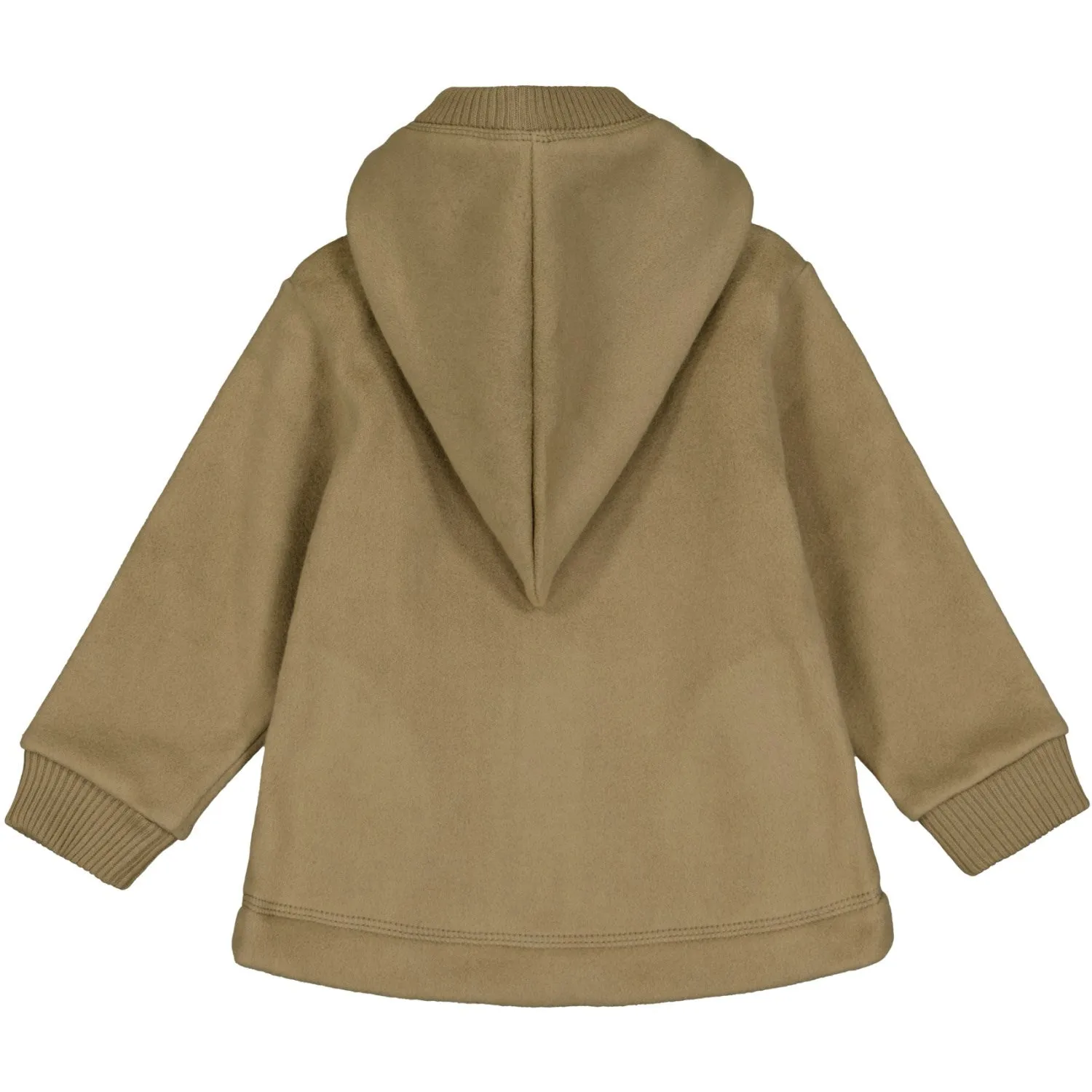 Layered Comfort Commute Style Mikk-Line Dried Herb Cotton Fleece Cardigan m. Hood