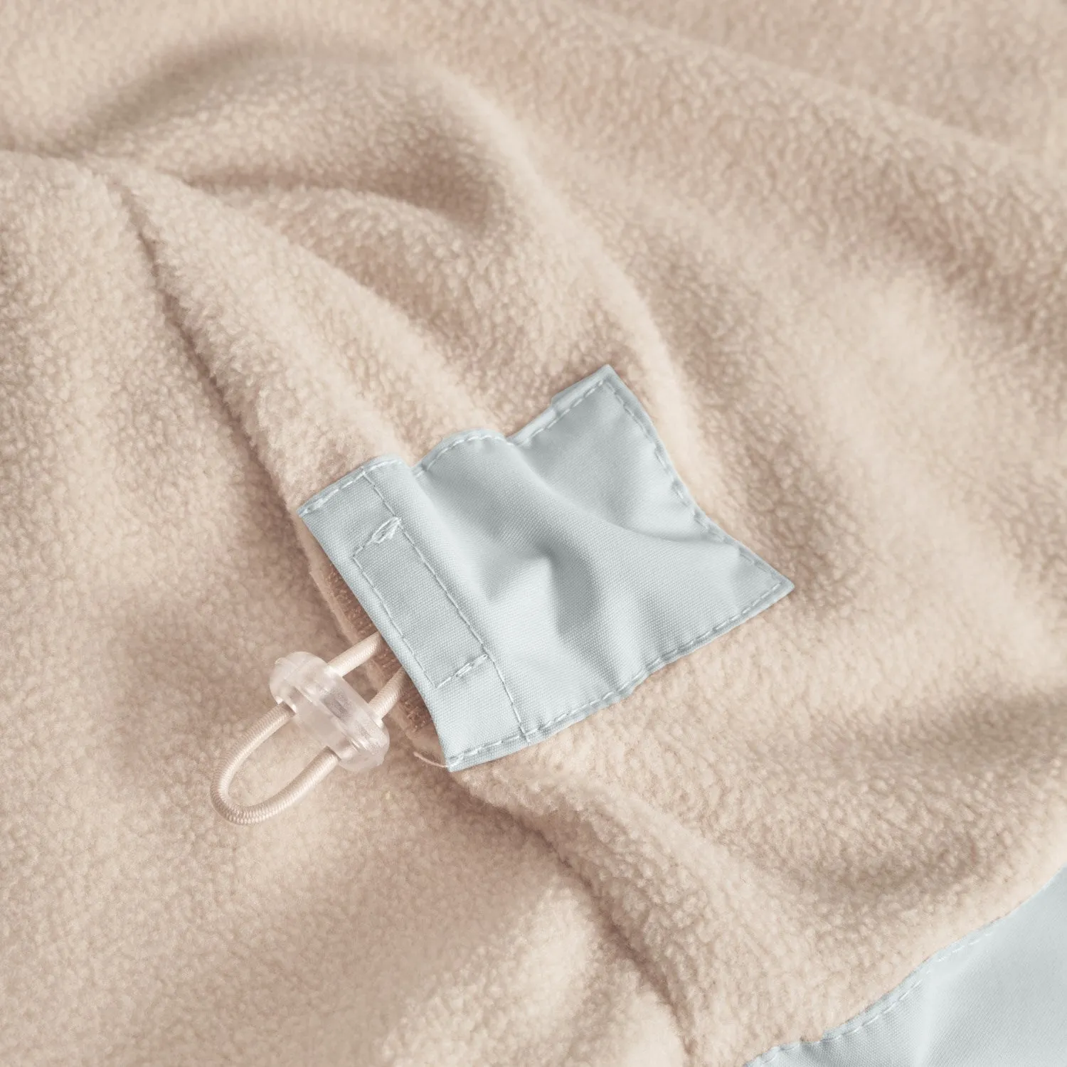 Laser Cut Perforations Surprise Mini A ture Blue Metal Wai Fleece Lined Spring Jacket. GRS