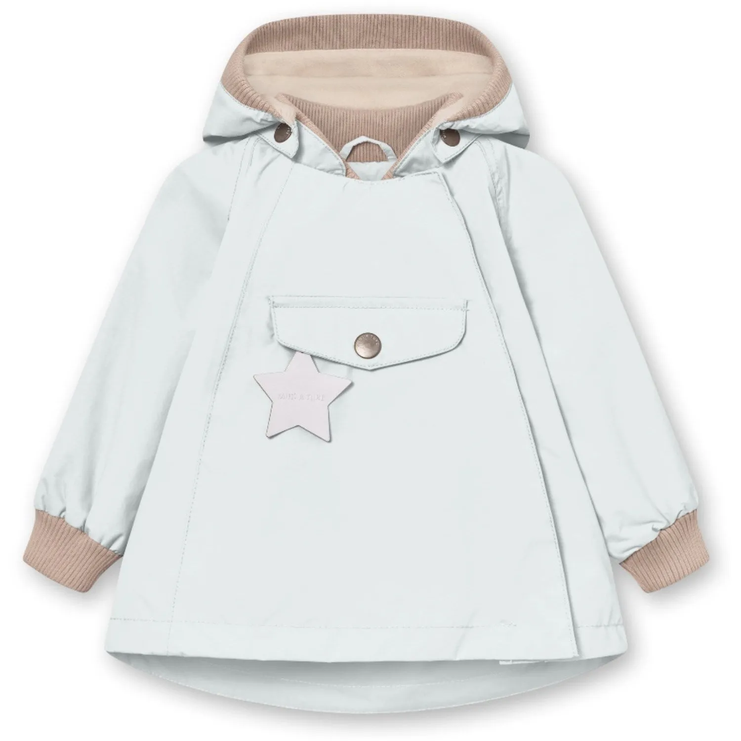 Thermal Reflective Lining Weatherproof Zipper Mini A ture Blue Metal Wai Fleece Lined Spring Jacket. GRS