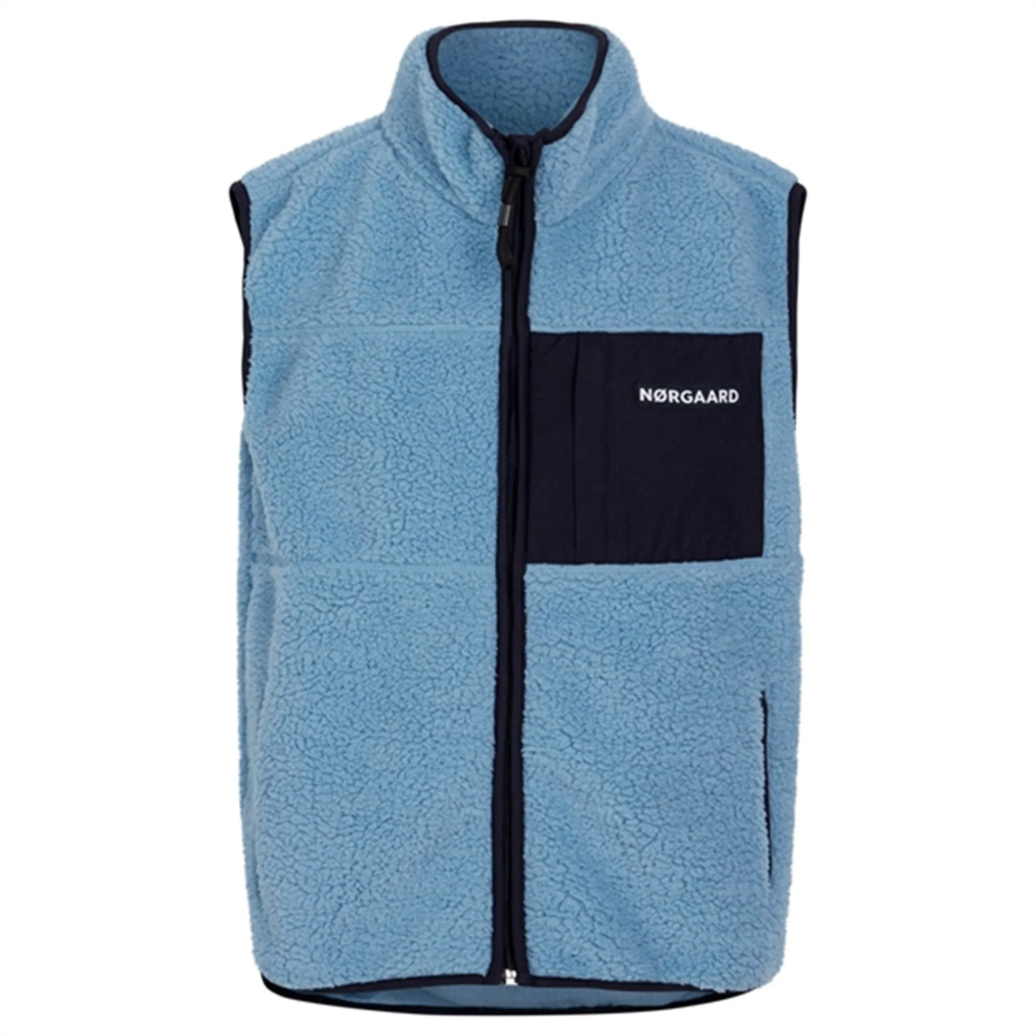 Performance Cut Street Fashion Mads N?rgaard Teddy Fleece Vilads Vest Faded Denim