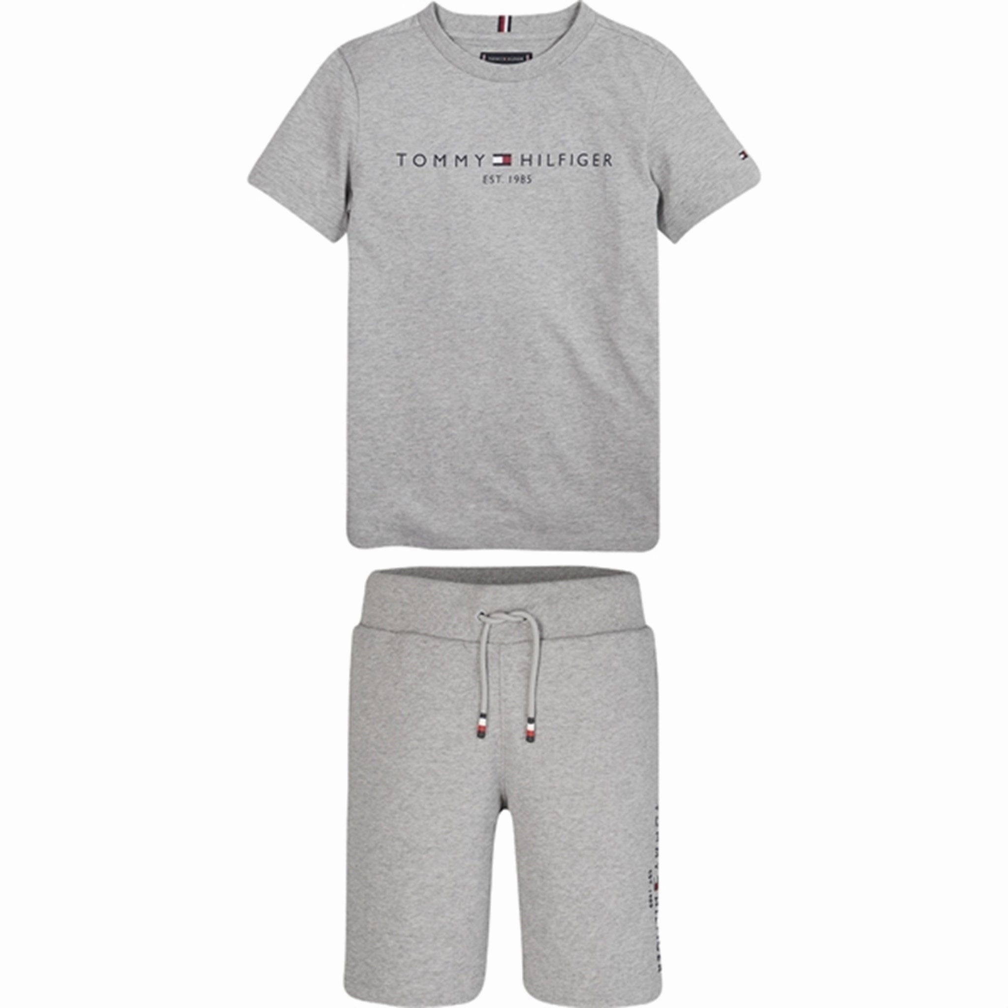 Double Layered Construction Go Casual Tommy Hilfiger Essential Sweat Set Light Grey Heather