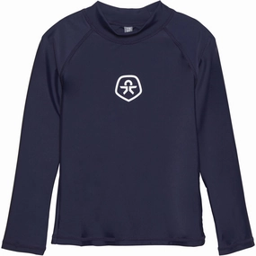 Tummy-Control Color Kids Dress Blues T-Shirt L/S - Solid