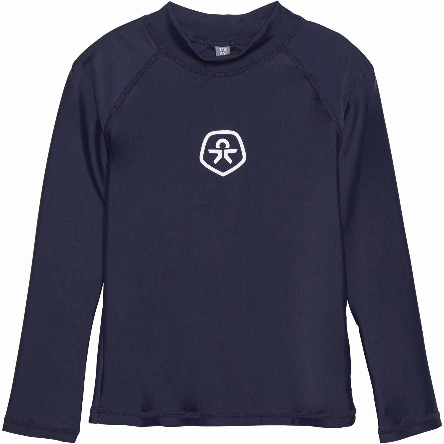 Stretch Free Waistband Minimalist-Design Color Kids Dress Blues T-Shirt L/S - Solid