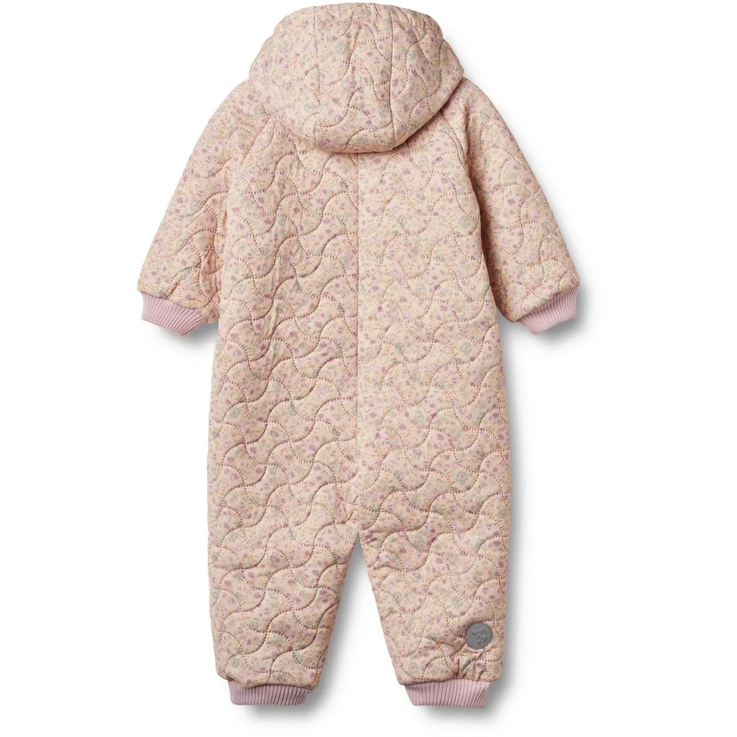 Point-Collar Soft-touch Wheat Pansies Thermo Suit Cuddle