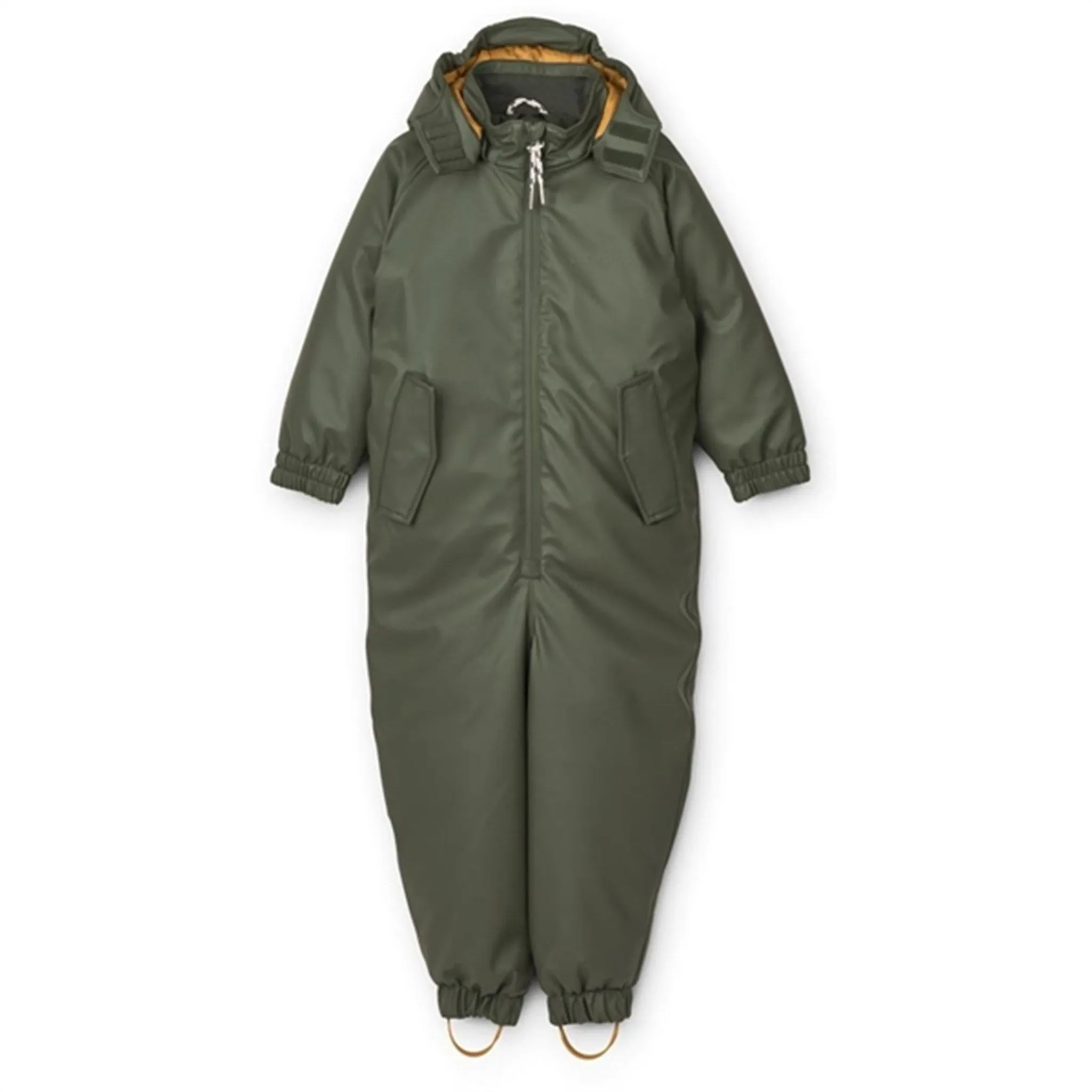 Liewood Nelly Rubber Snowsuit Hunter Green retro-style