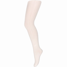 Sculpted Waist Non-slip-feature MP 130 Cotton Rib Tights 4109 Ecru