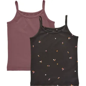 The New Rose Brown Strap Top 2-pack Minimalist Style Spot