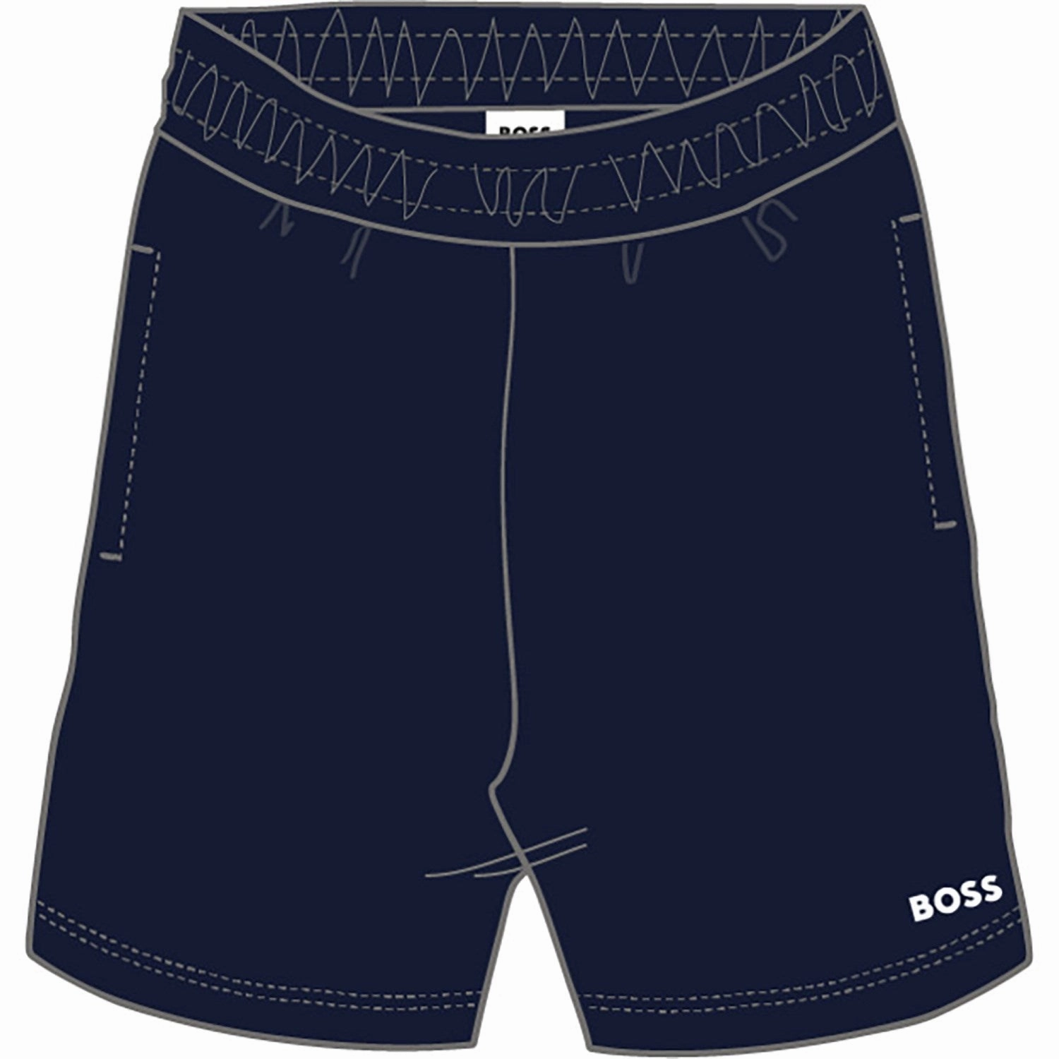 Hugo Boss Navy Shorts scarf Walk Easy
