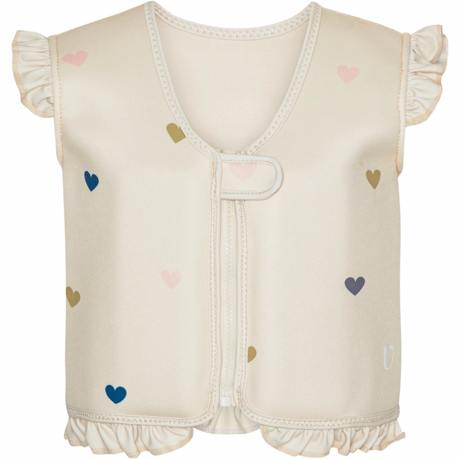 Vanilla COPENHAGEN Milk Hearts Swim Vest Neo Sleek-Lines Buckle-Adjustment