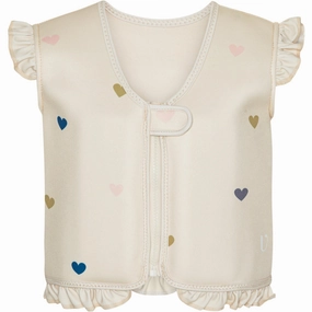 Vanilla COPENHAGEN Milk Hearts Swim Vest Neo Sleek-Lines Buckle-Adjustment