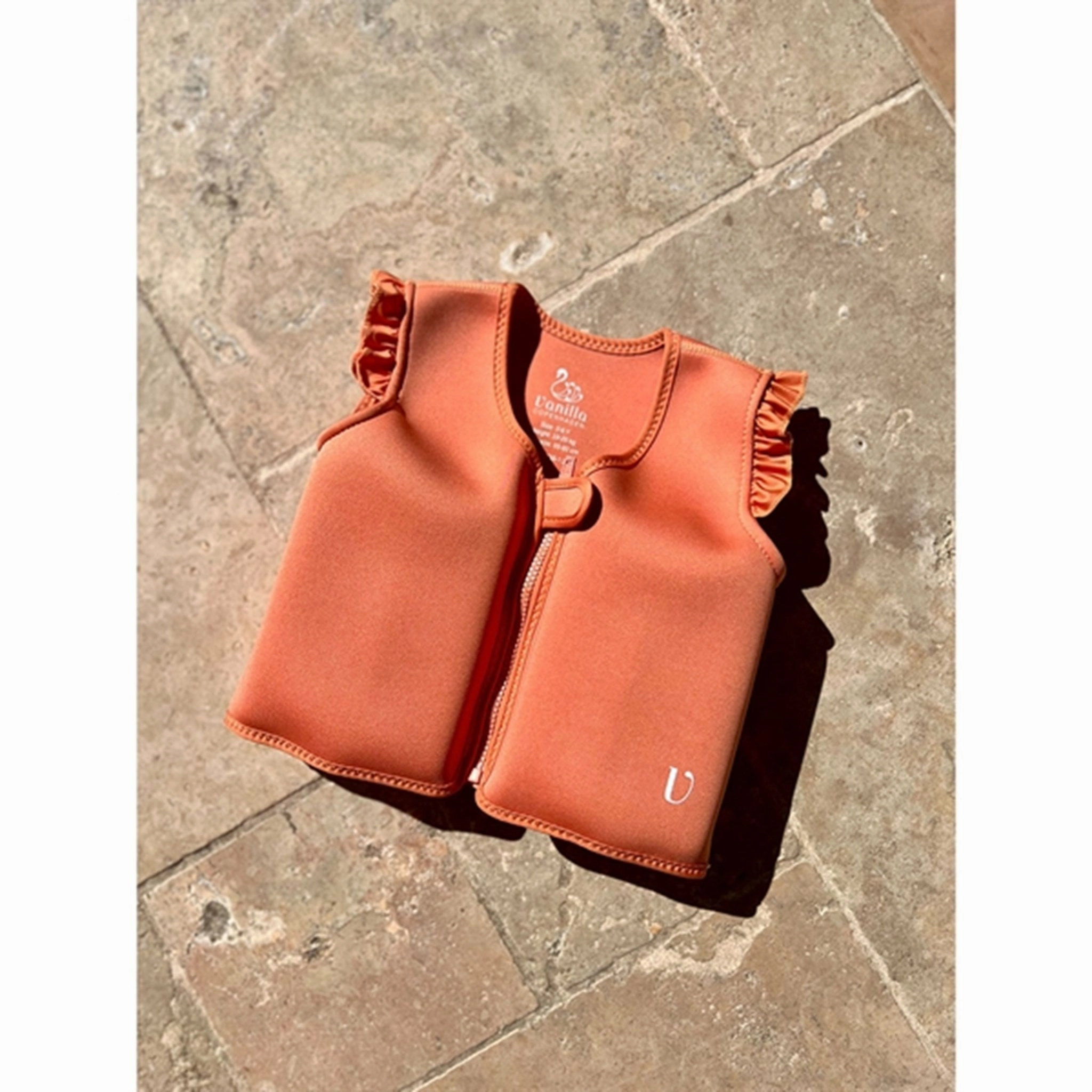 Ocean-Inspired Vanilla COPENHAGEN Swim Vest Deep Coral