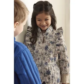 Feminine collar shirt Flowy-Shape En Fant Thermal Set AOP Peyote