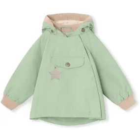 MINI A TURE WAI Spring Jacket Dusty Light Green Hooded Design Adventure Wear