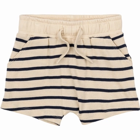 THE NEW Siblings Mood Indigo Striped Nat Uni Shorts Casual Fit Printed Pattern