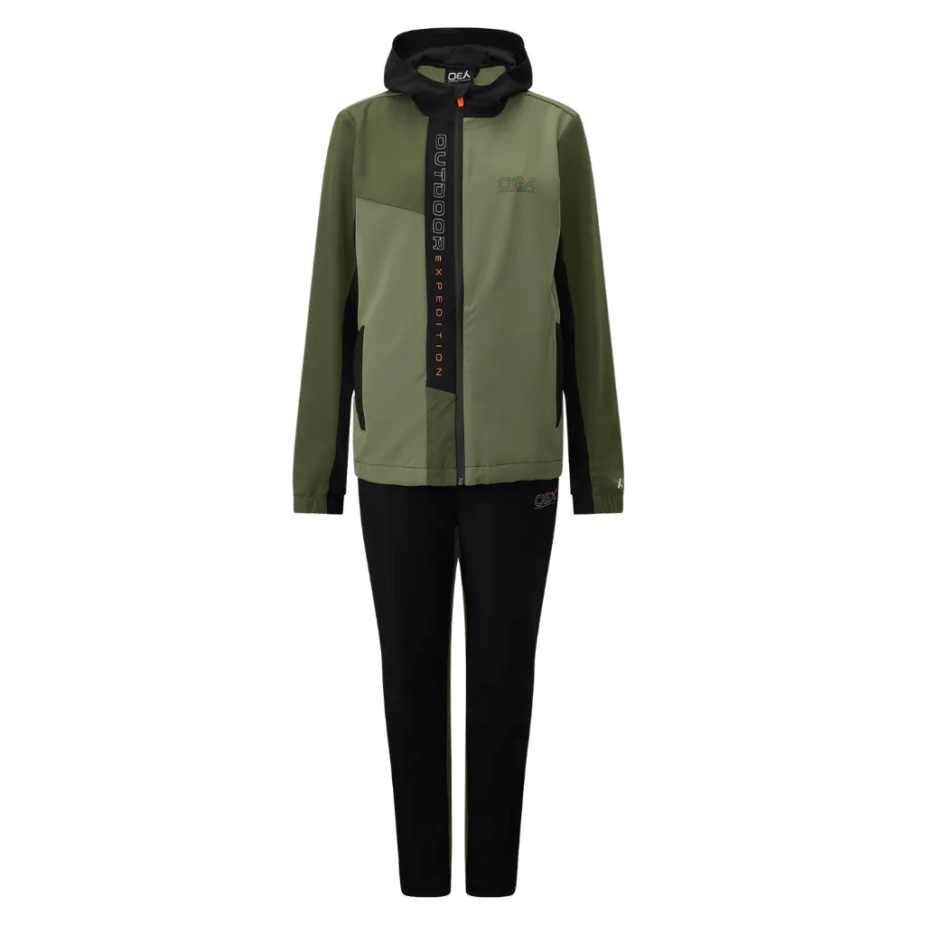 OEX Pennine Tracksuit Junior geometric Gym outfit