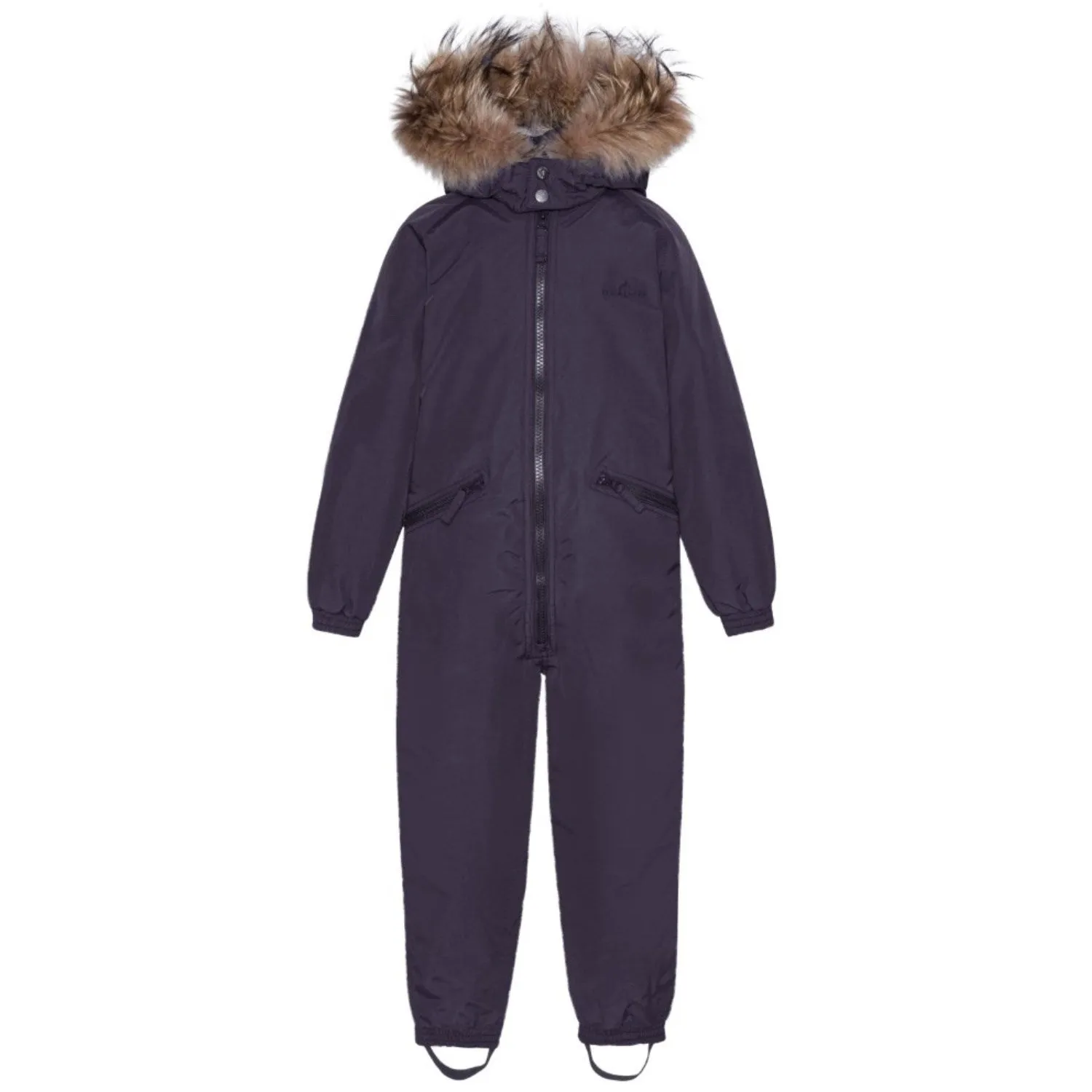 Beaded-Edge Influencer-Style Ver De Terre 528 Blackberry Wintersuit W/Fur