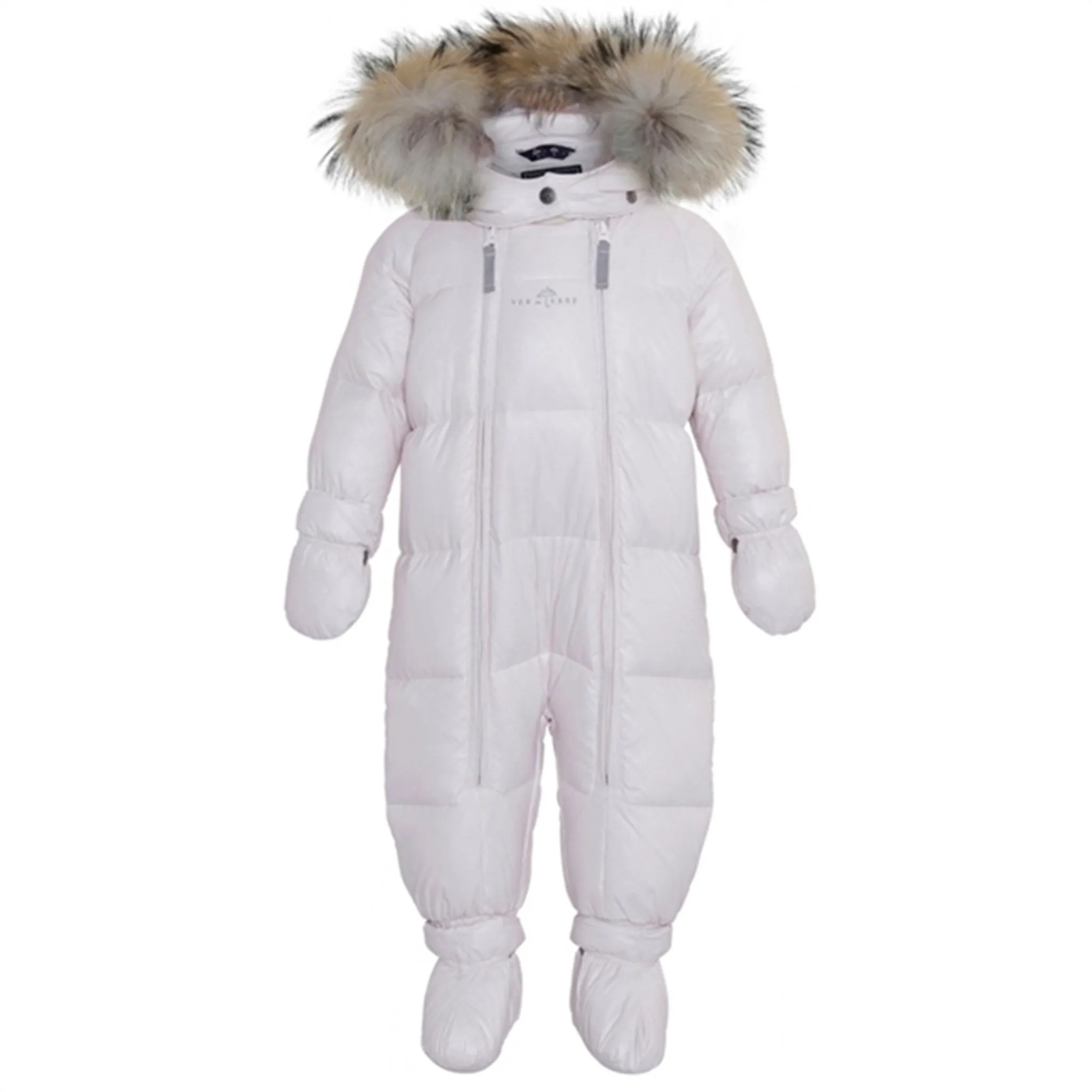 Ver de Terre Featherlight Baby Flyverdragt m. Pels Rose Powder Contrast-Panel