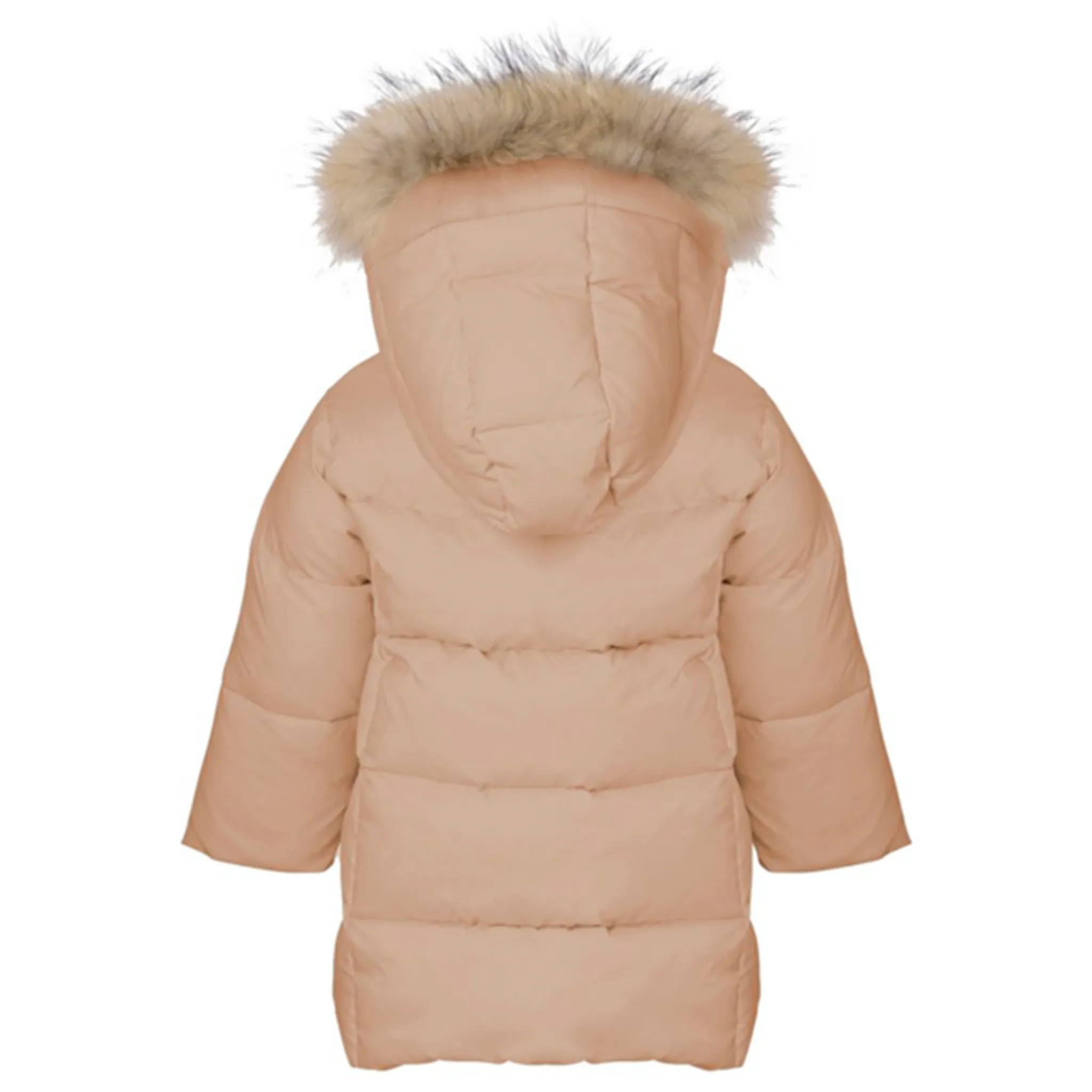 Lace-Trim Ver de Terre Featherlight Baby Girls Dunfrakke m. Pels Mahogany Rose