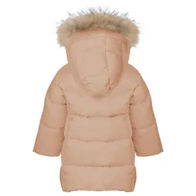 Ver de Terre Featherlight Baby Girls Dunfrakke m. Pels Mahogany Rose Warranty-Included