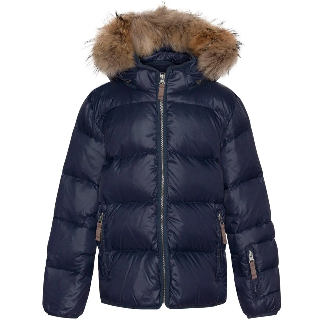 Ver de Terre Featherlight Jakke m. Pels Navy Ethically-Made