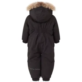 Ver de Terre Flyverdragt m. Pels Black Travel-Style Wrinkle-Free-Finish