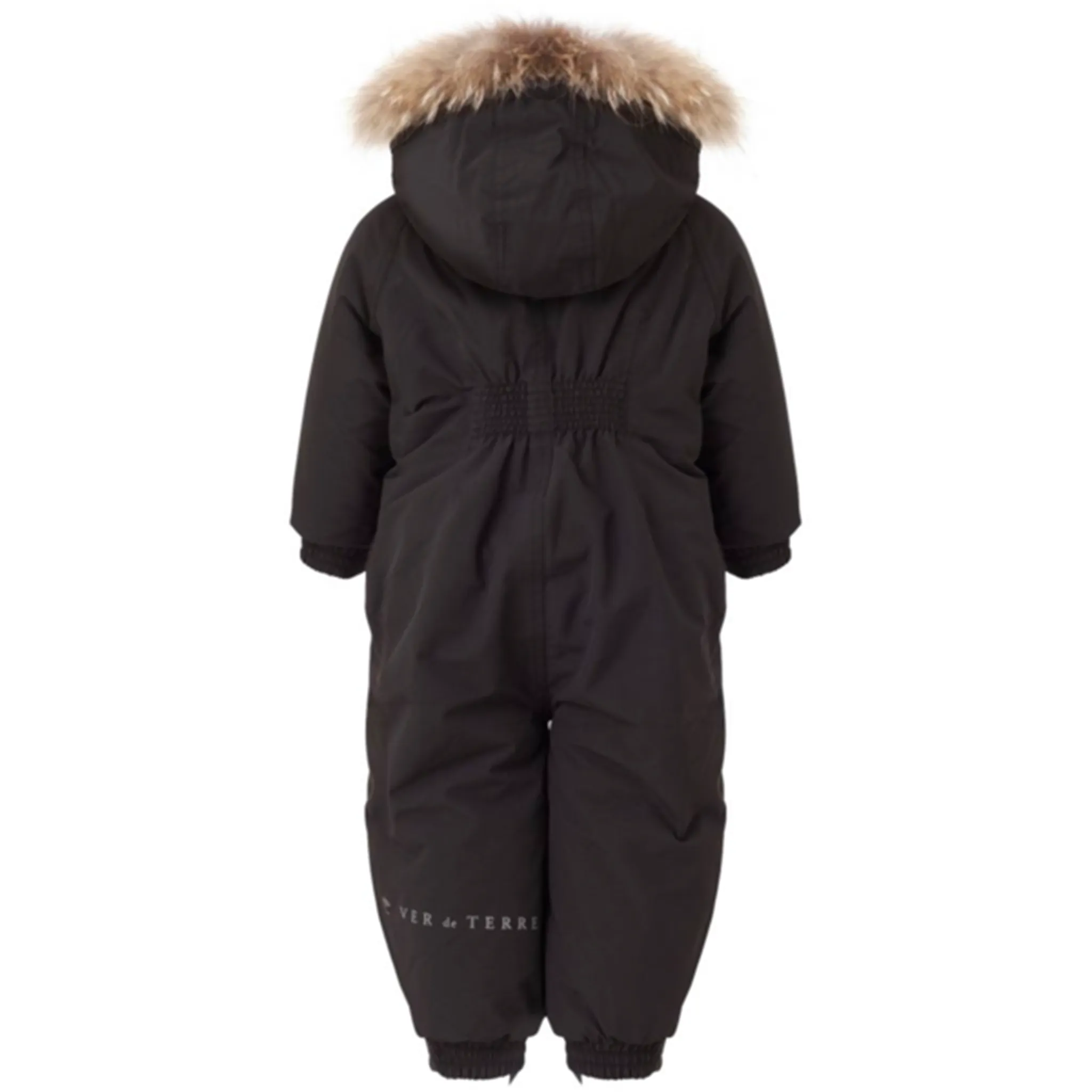 Ver de Terre Flyverdragt m. Pels Black Travel-Style Wrinkle-Free-Finish