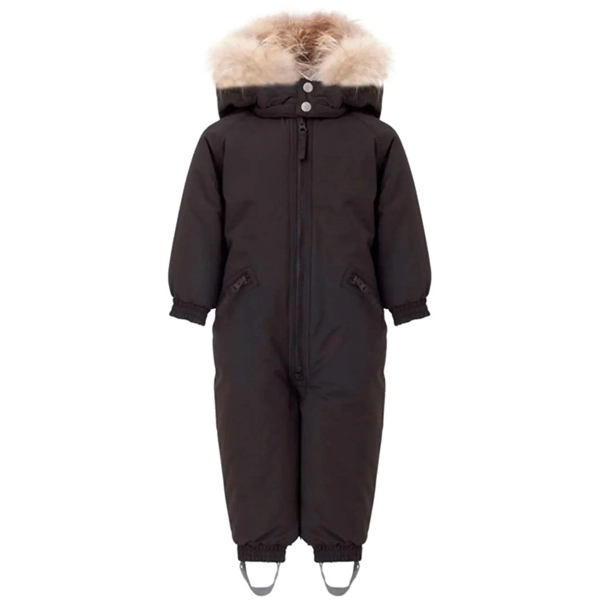 Ver de Terre Flyverdragt m. Pels Coffee Wrinkle-Resistant