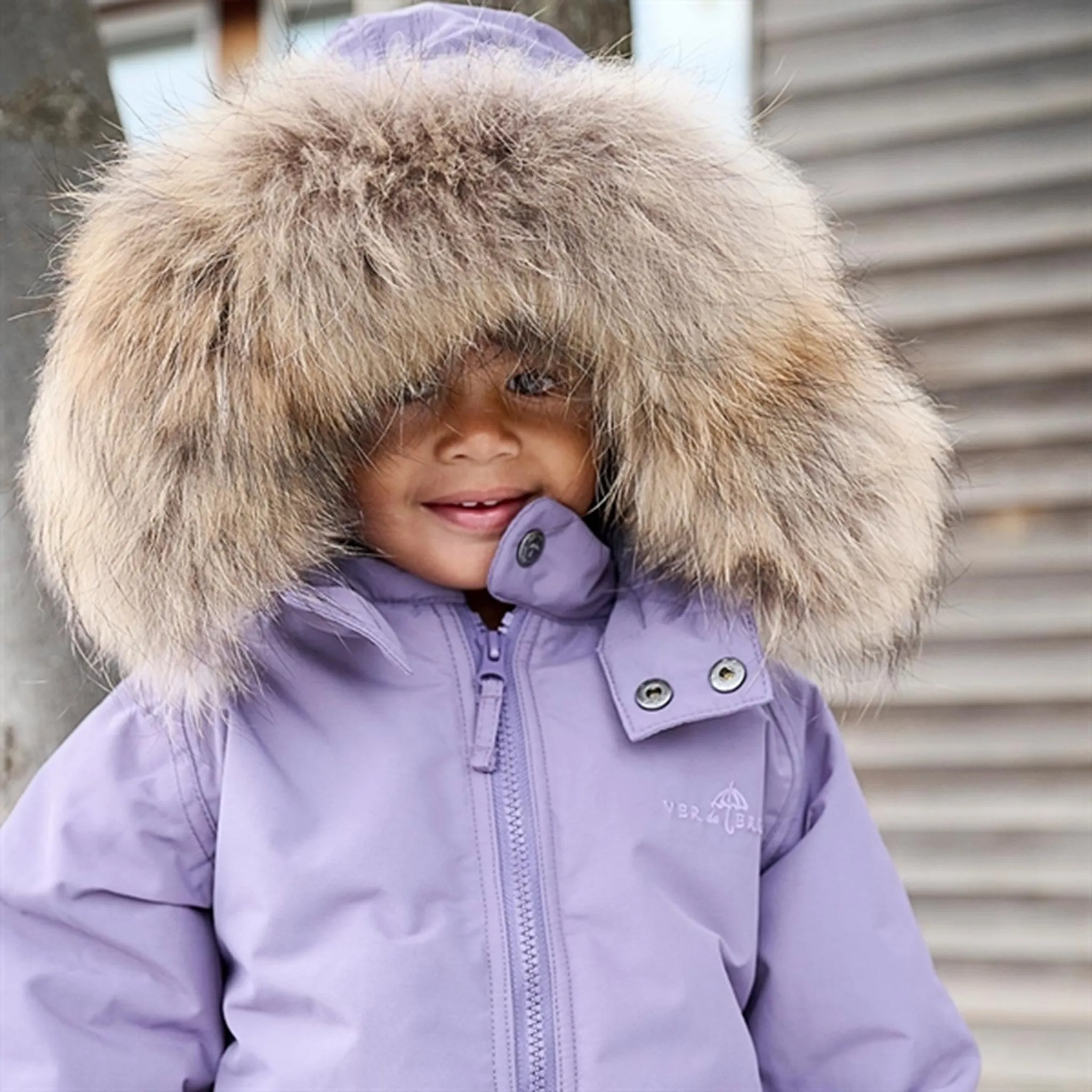 Ver de Terre Winthersuit w. Fur Dewberry Metallic-Shine Tonal-Panel