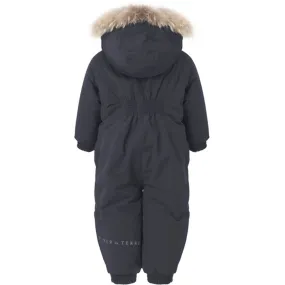 Velvet-Sleeve Ver de Terre Winthersuit w. Fur Navy